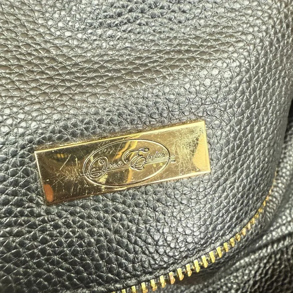 Onna ehrlich Black Pebbled Leather Purse Shoulder Bag